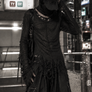 Distressed Layered Darkwear Top