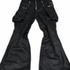 pants-white-bg-02 Distressed Multi-Pocket Flared Cargo Pants