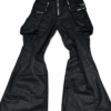 pants-white-bg-04 Distressed Multi-Pocket Flared Cargo Pants