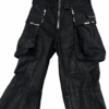 pants-white-bg-detail-02 Distressed Multi-Pocket Flared Cargo Pants